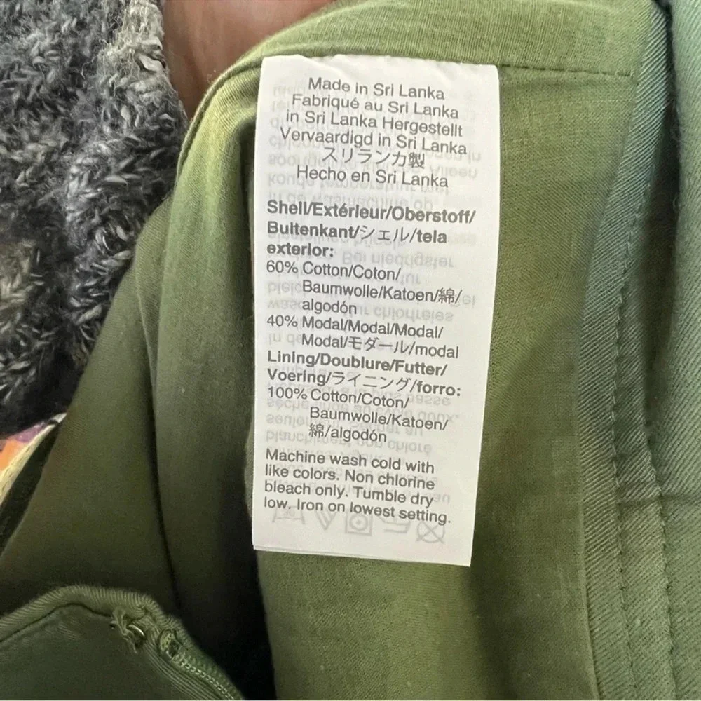 J. Crew Factory Olive Green Belted Utility Skirt